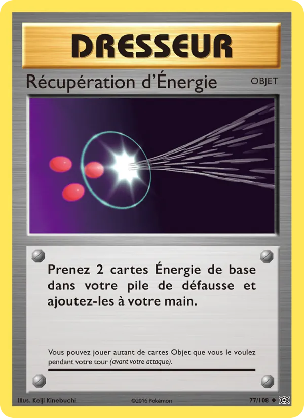 Carte Récupération d'Énergie 77/108 – Évolutions
