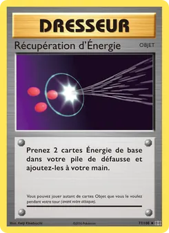 Carte Récupération d'Énergie 77/108 – Évolutions