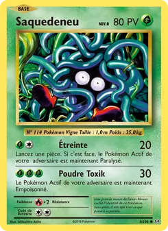 Carte Saquedeneu 8/108 – Évolutions