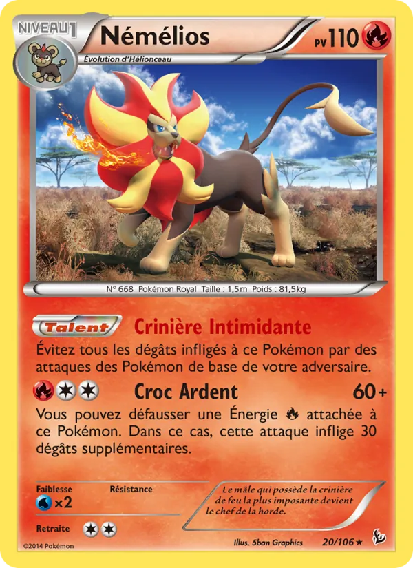 Carte Némélios 20/106 – Étincelles