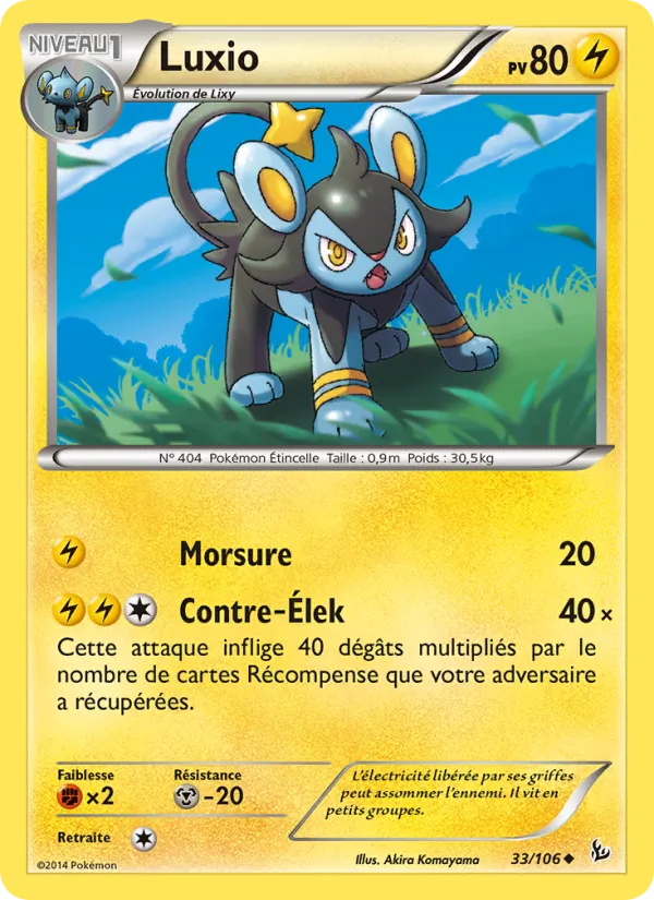 Carte Luxio 33/106 – Étincelles