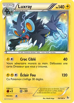 Carte Luxray 34/106 – Étincelles