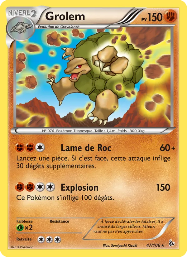 Carte Grolem 47/106 – Étincelles