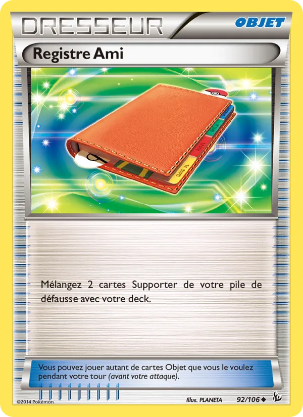 Carte Registre Ami 92/106 – Étincelles