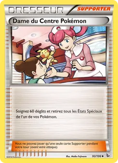 Carte Dame du Centre Pokémon 93/106 – Étincelles