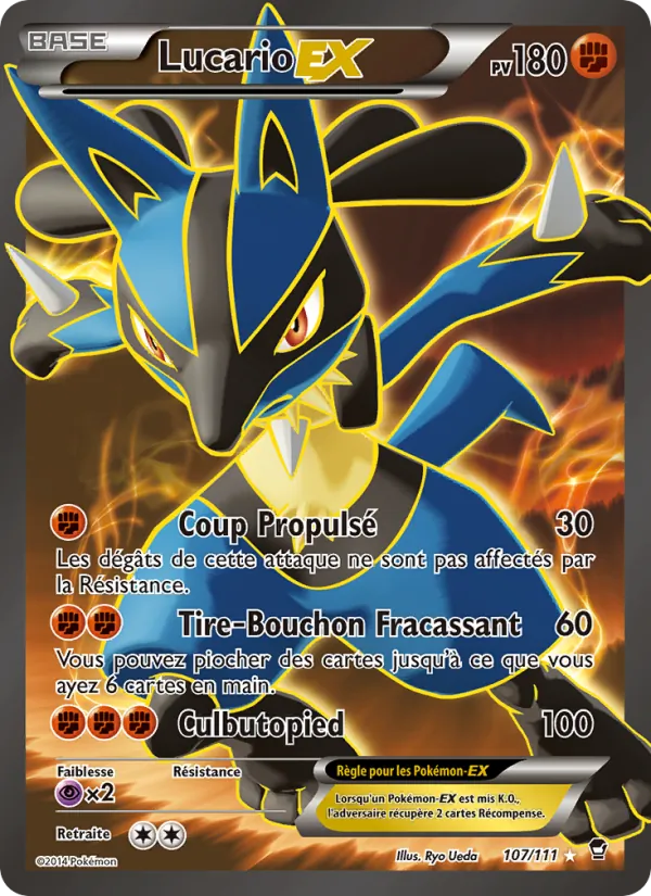 Carte Lucario EX 107/111 – Poings Furieux