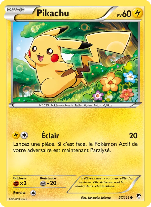 Carte Pikachu 27/111 – Poings Furieux