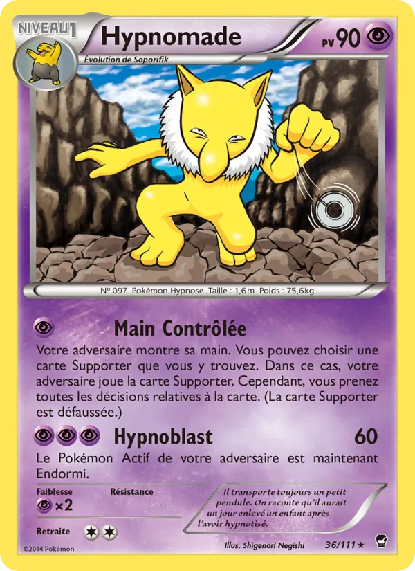 Carte Hypnomade 36/111 – Poings Furieux