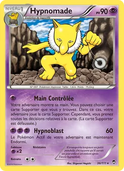 Carte Hypnomade 36/111 – Poings Furieux