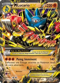Carte M-Lucario EX 55/111 – Poings Furieux