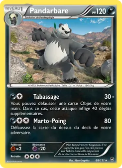 Carte Pandarbare 68/111 – Poings Furieux