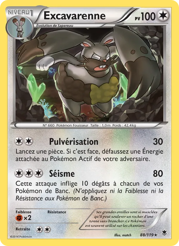 Carte Excavarenne 88/119 – Vigueur Spectrale