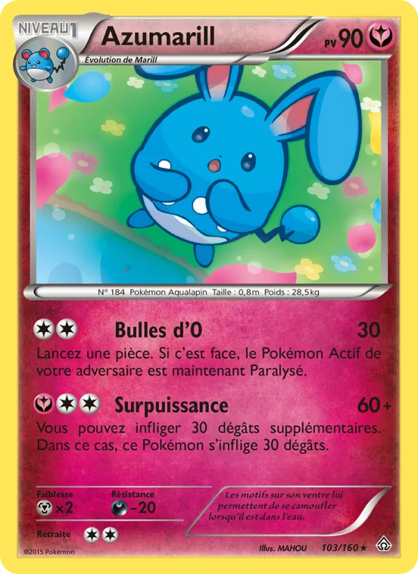 Carte Azumarill 103/160 – Primo-Choc