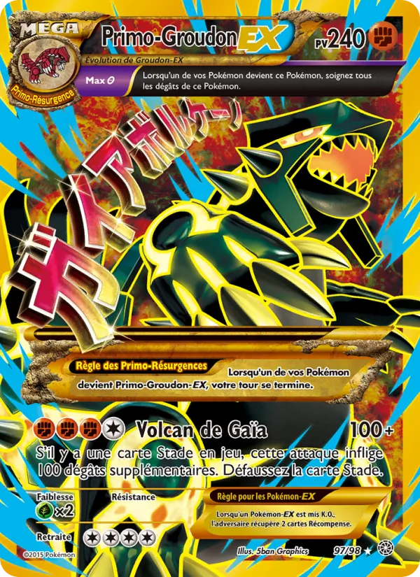 Carte Primo-Groudon EX 97/98 – Origines Antiques