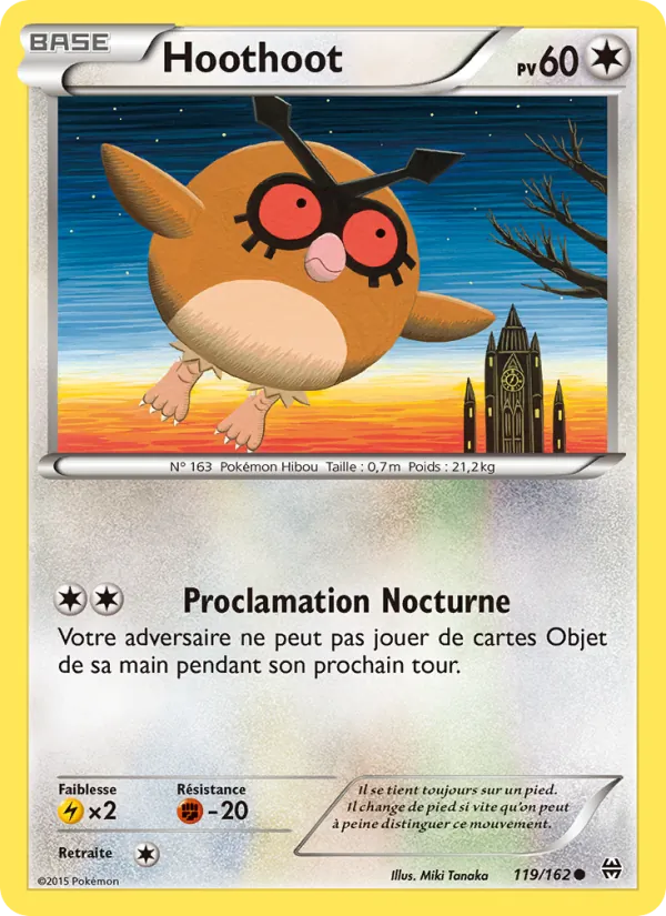 Carte Hoothoot 119/162 – Impulsion TURBO