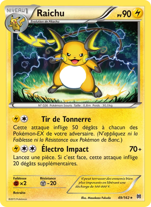 Carte Raichu 49/162 – Impulsion TURBO