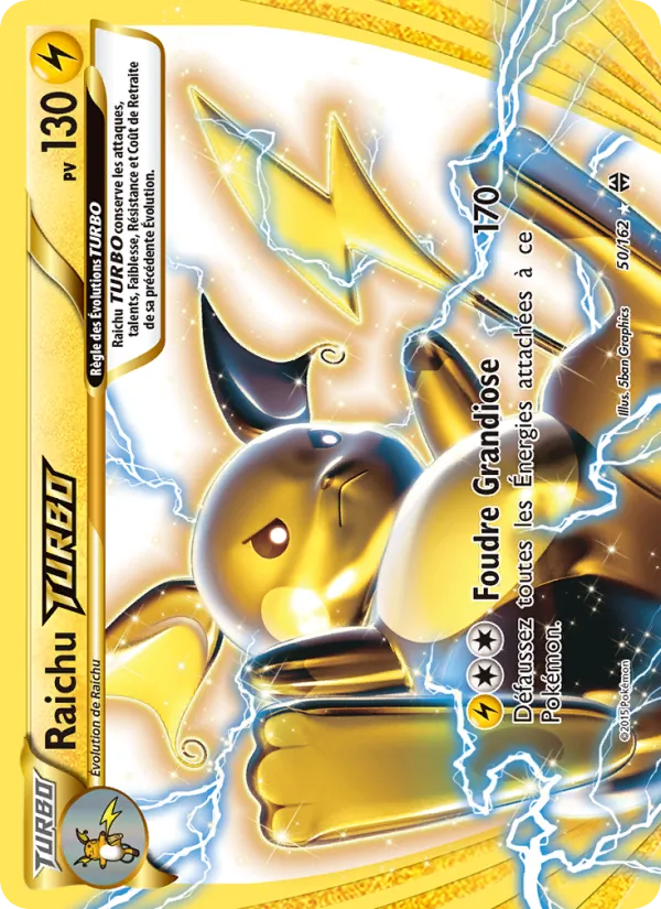 Carte Raichu TURBO 50/162 – Impulsion TURBO