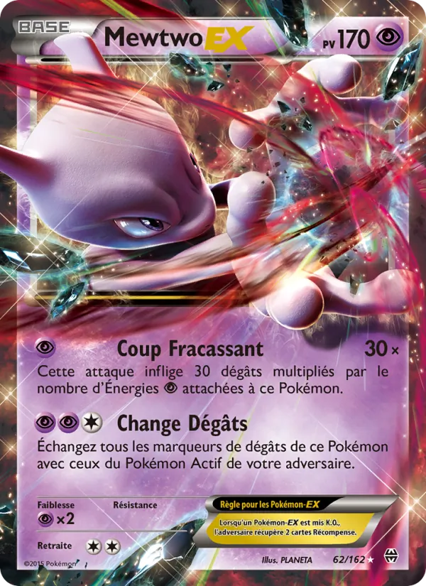 Carte Mewtwo EX 62/162 – Impulsion TURBO