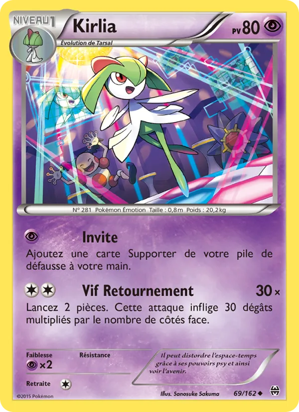 Carte Kirlia 69/162 – Impulsion TURBO
