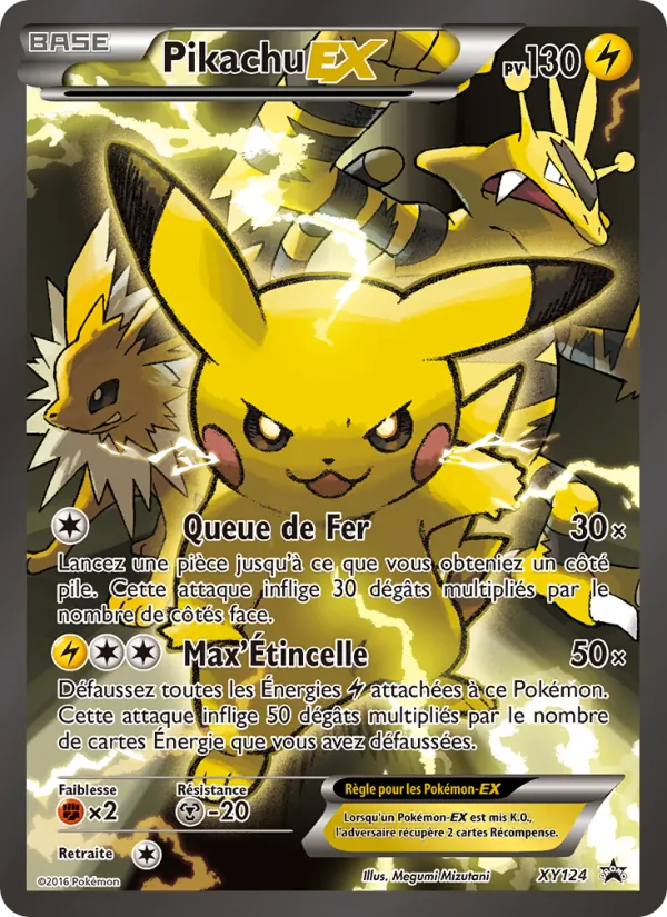 Carte Pikachu EX XY124 – Promo XY