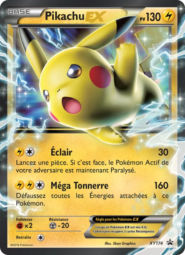 Carte Pikachu-EX XY174 – Promo XY