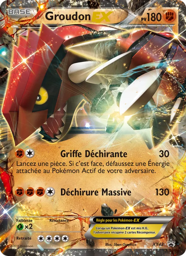 Carte Groudon EX XY42 – Promo XY