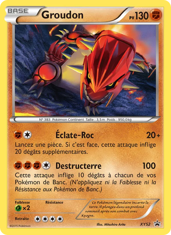 Carte Groudon XY52 – Promo XY