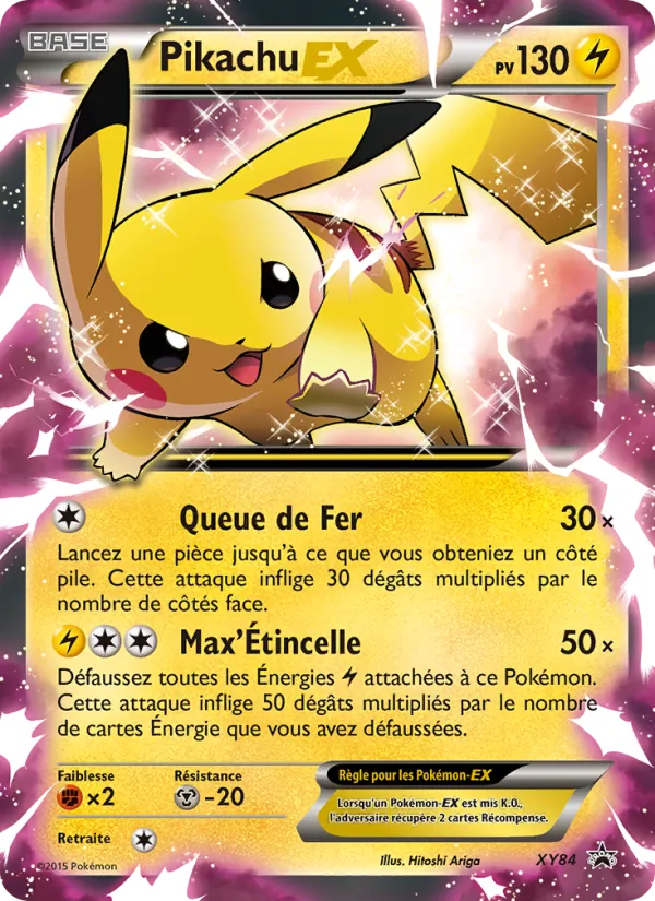 Carte Pikachu EX XY84 – Promo XY